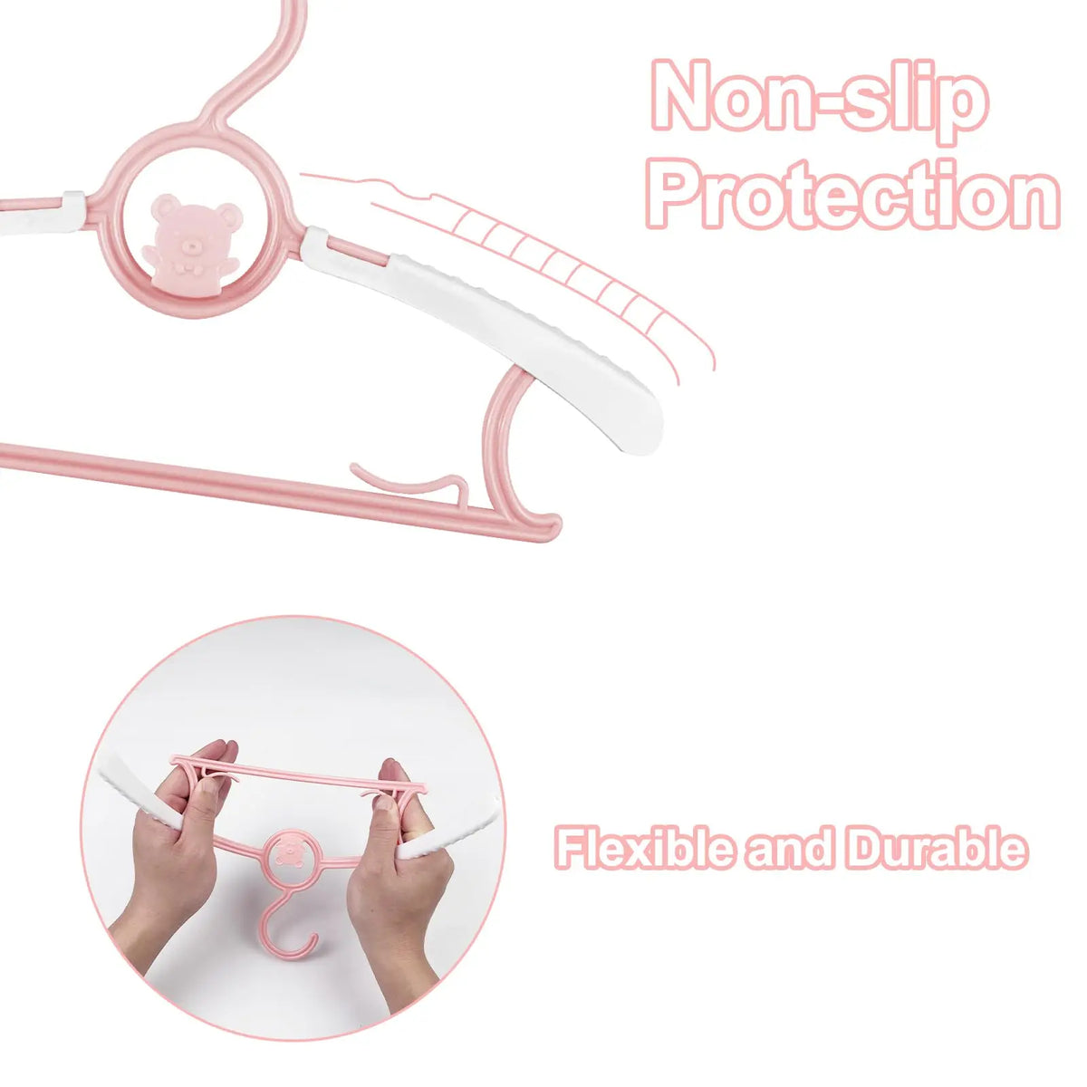 Non-slip Baby Clothes Hanger Adjustable Storage Hangers Plastic Multi-Functional Clothes Hanger, Clothing Store，Family