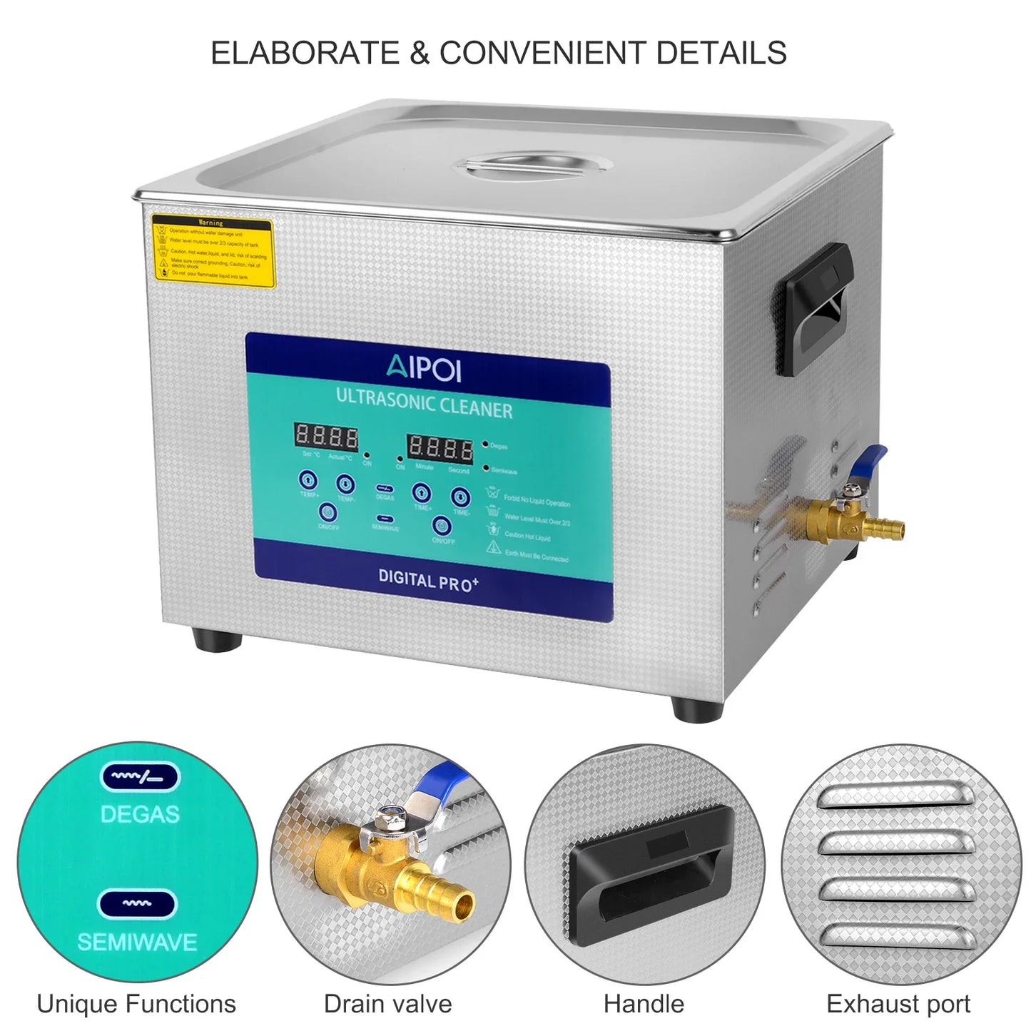 AIPOI Ultrasonic Cleaner – 800ml to 30L | Professional Home & Industrial Use