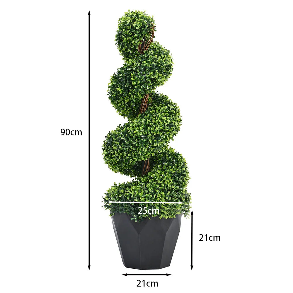 Breeins Artificial Green Tree in Pot | Lifelike Indoor & Outdoor Faux Plant