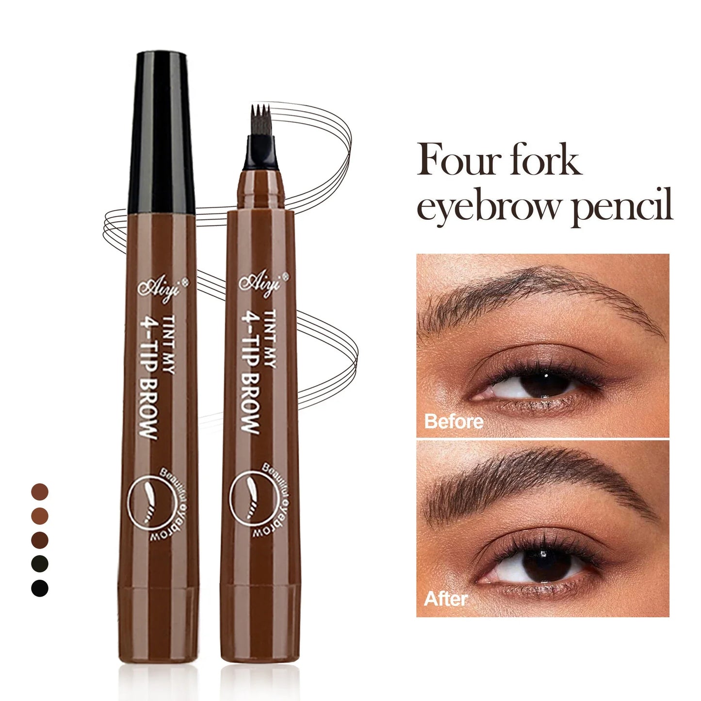 Four-Tip Precision Eyebrow Pencil | Waterproof & Long-Lasting