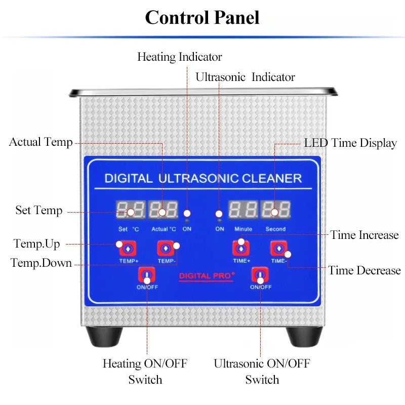 SIWEEP Ultrasonic Cleaner 0.8L & 1.3L | Digital 40kHz Cleaning Machine for Jewellery, Glasses & Dental