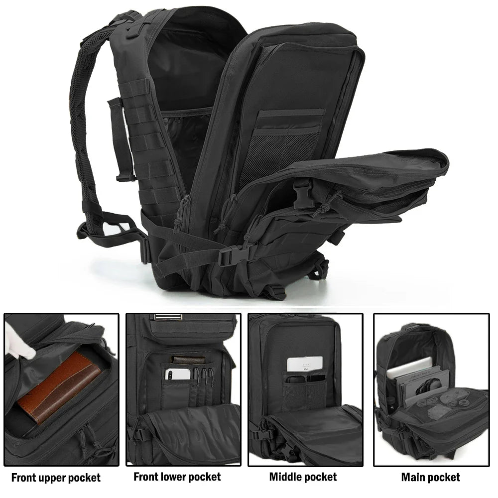 QT&QY 30/50L Tactical Backpacks Man Traveling Bags Survival Outdoor 3P Assault Pack EDC Molle Pack hiking Trekking Hunting Bag