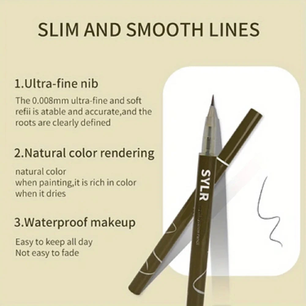 Ultra Fine Eyebrow Pen | Waterproof Liquid Brow Pencil | 0.008mm Micro Tip
