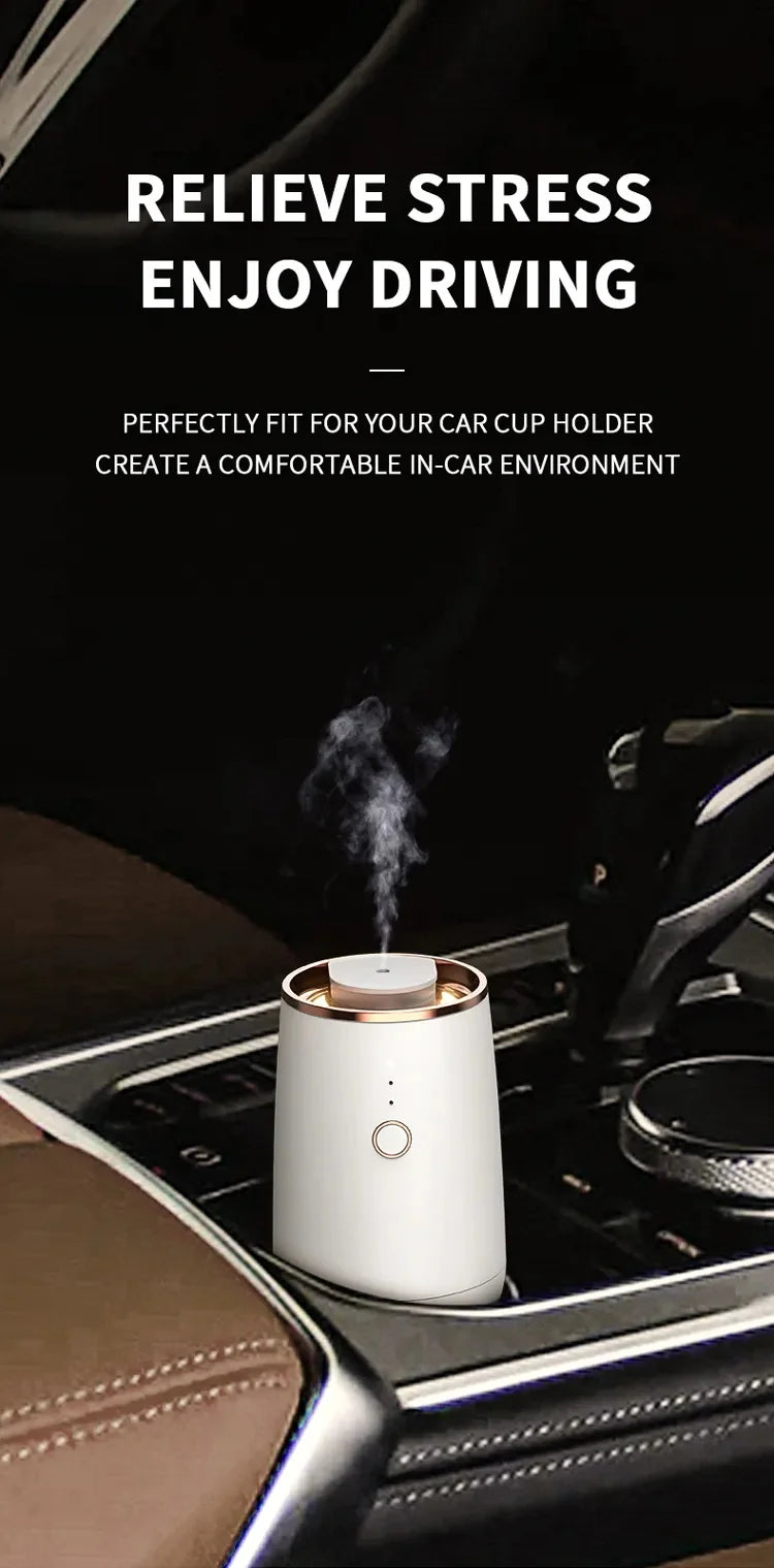 Mini Car Waterless Essential Oils Diffuser Car Fragrance Aromatherapy Diffuser Higher Atomizing Efficienc Home Air Freshener