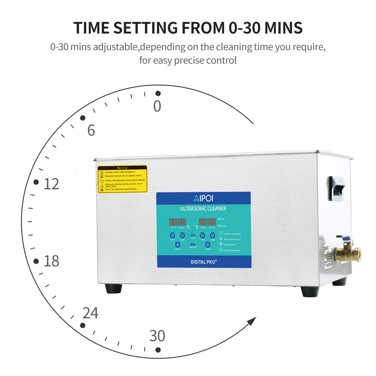 AIPOI Ultrasonic Cleaner – 800ml to 30L | Professional Home & Industrial Use