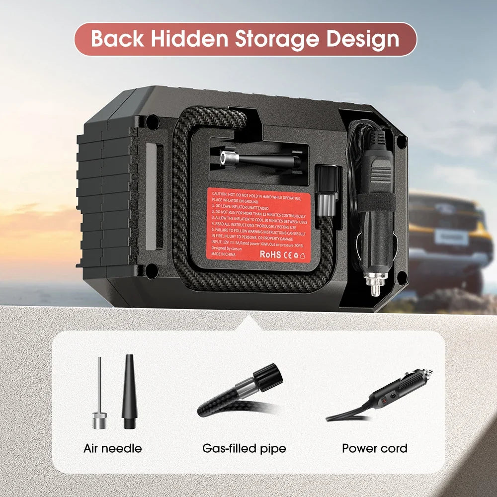 Mini Air Pump Tire Inflator Car Electric Mini 20L/Min Portable Air Compressor For Car Motorcycles Bicycle Inflatable