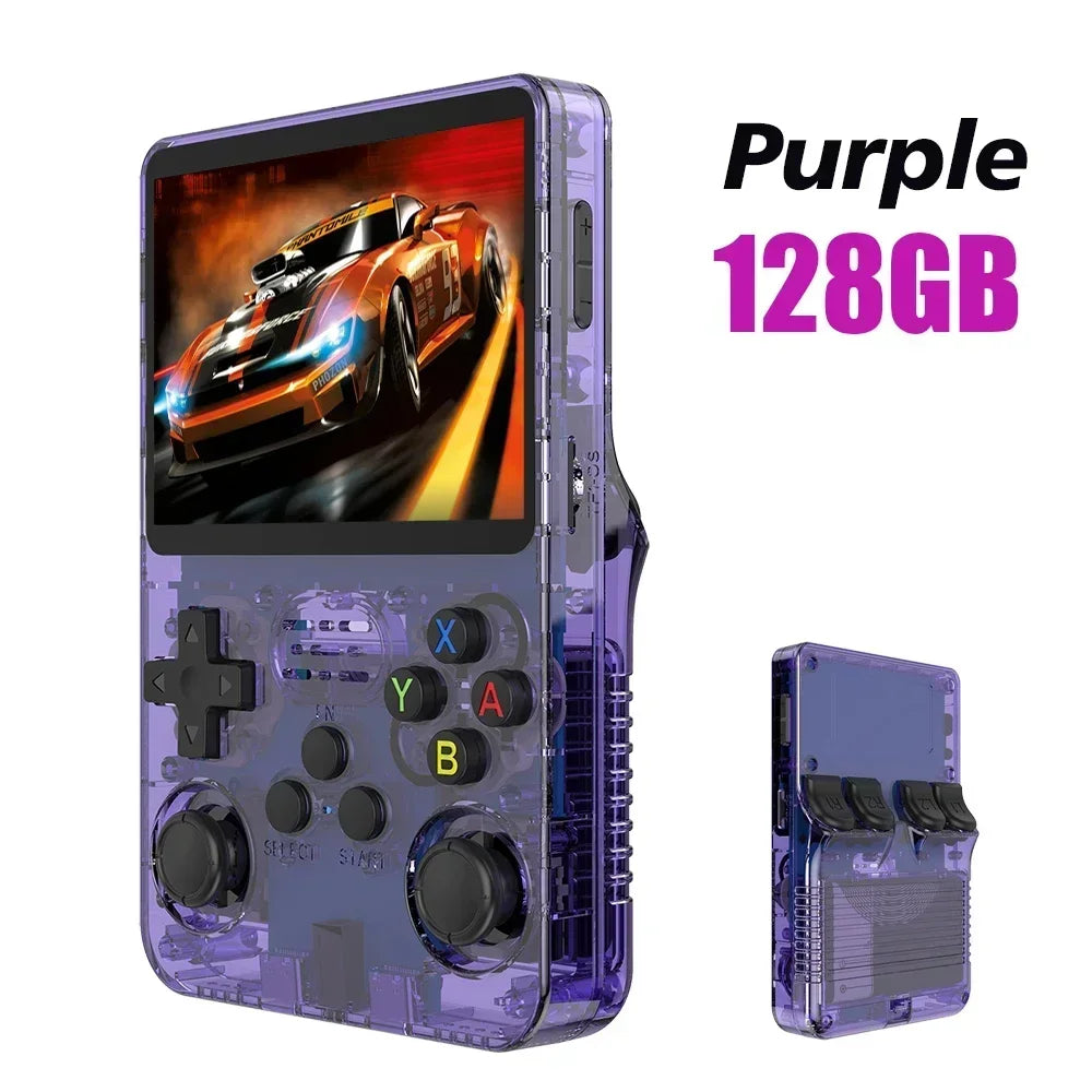 R36S 3.5" IPS Handheld Retro Game Console | Linux OS | 15,000 Games | 64GB / 128GB | Black, Orange, Purple, White