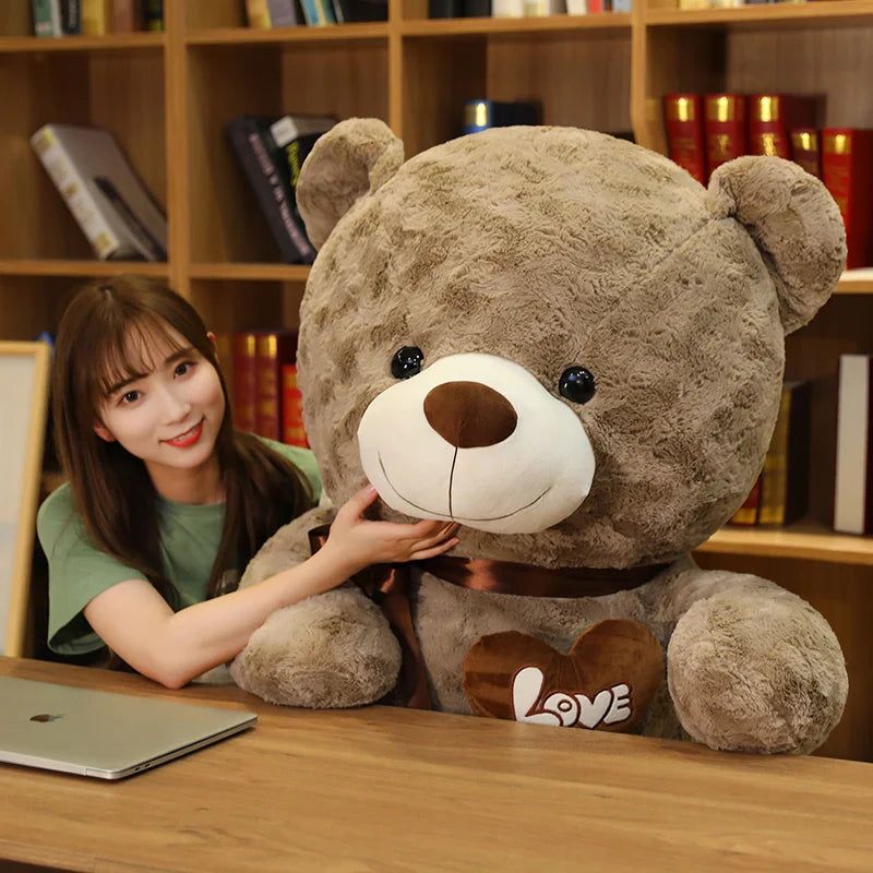 Nice New Hot High Quality 2 Colors Teddy Bear With Love Stuffed Animals Plush Toys Doll Pillow Kids Lovers Birthday Baby Gift