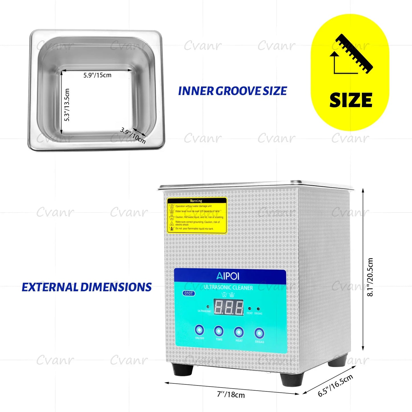 AIPOI Ultrasonic Cleaner – 800ml to 30L | Professional Home & Industrial Use