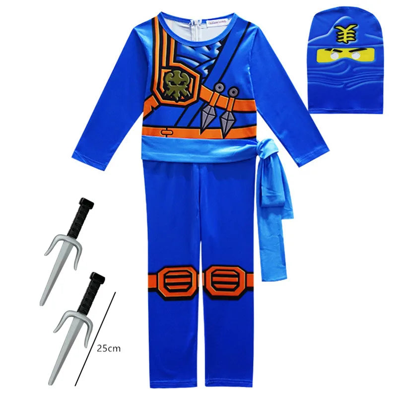 Kids Ninja Costume, Deluxe Samurai Outfit, Halloween Dress Up Ninjago Costumes For Boys Girls, Kids Clothes For Performance Part