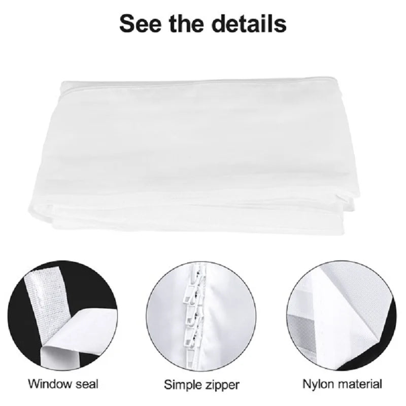 AirLock Window Seal for Portable Air Conditioner – 400cm Flexible Cloth Sealing Panel with Zip
