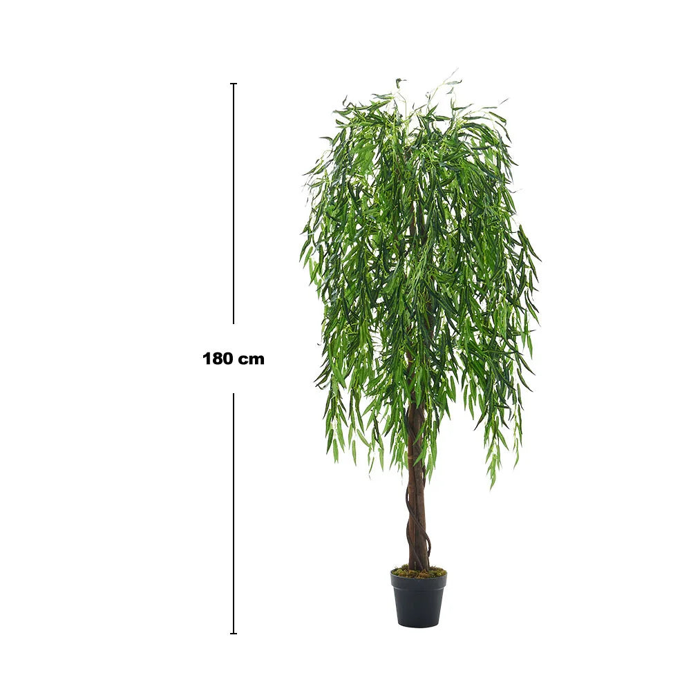 Breeins Artificial Green Tree in Pot | Lifelike Indoor & Outdoor Faux Plant