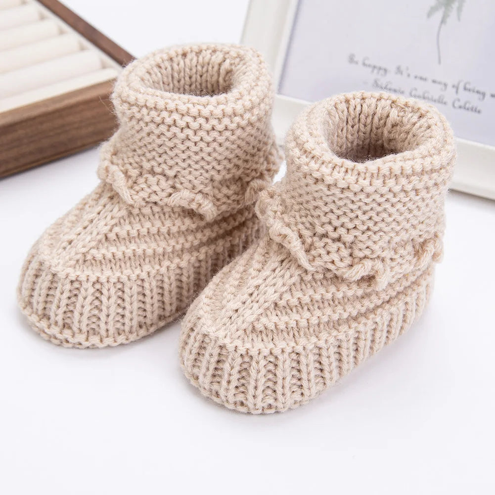 Handmade Baby Knit Booties | Soft Crochet Infant Shoes | 0–12 Months | Boys & Girls