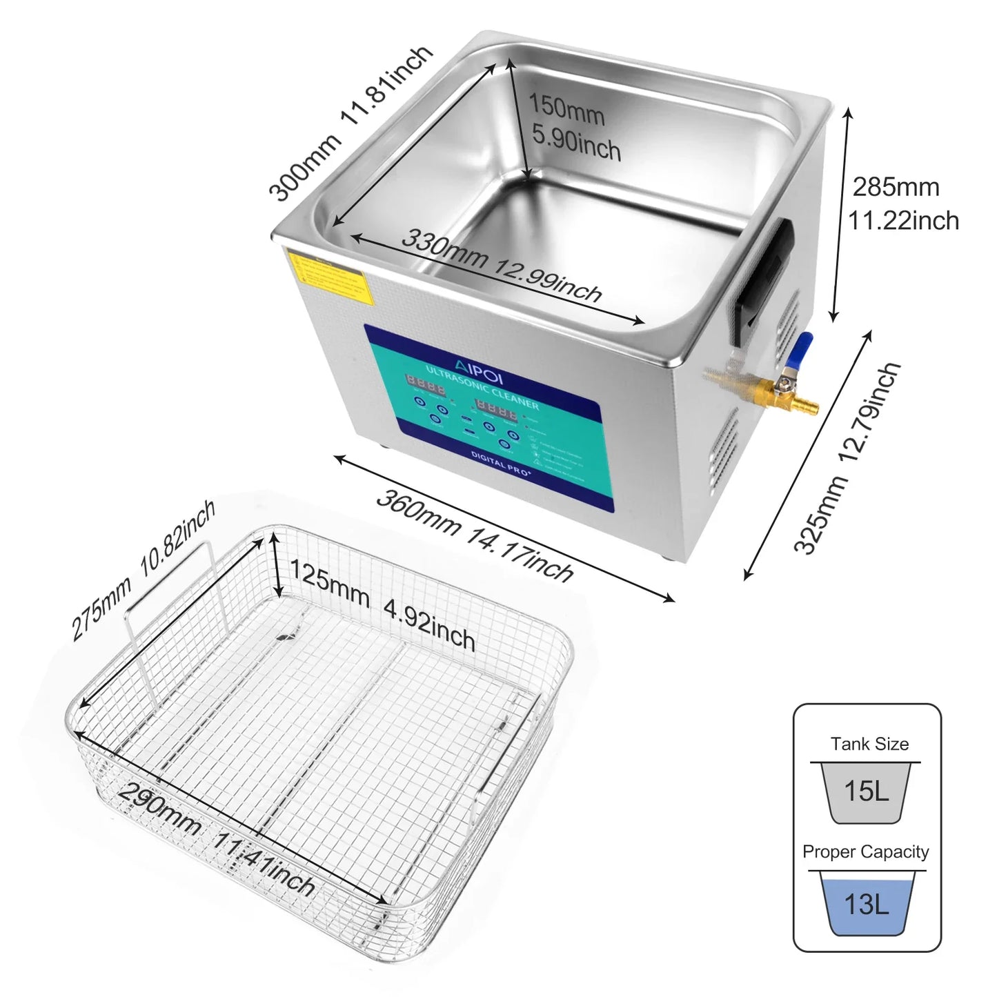 AIPOI Ultrasonic Cleaner – 800ml to 30L | Professional Home & Industrial Use