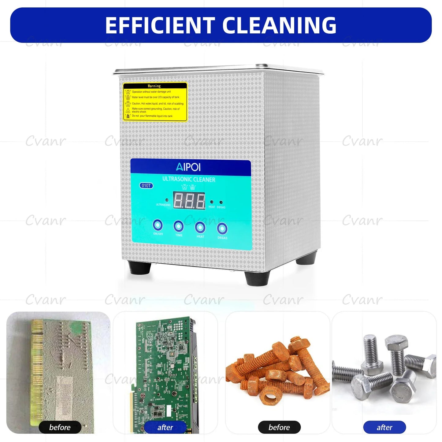 AIPOI Ultrasonic Cleaner – 800ml to 30L | Professional Home & Industrial Use