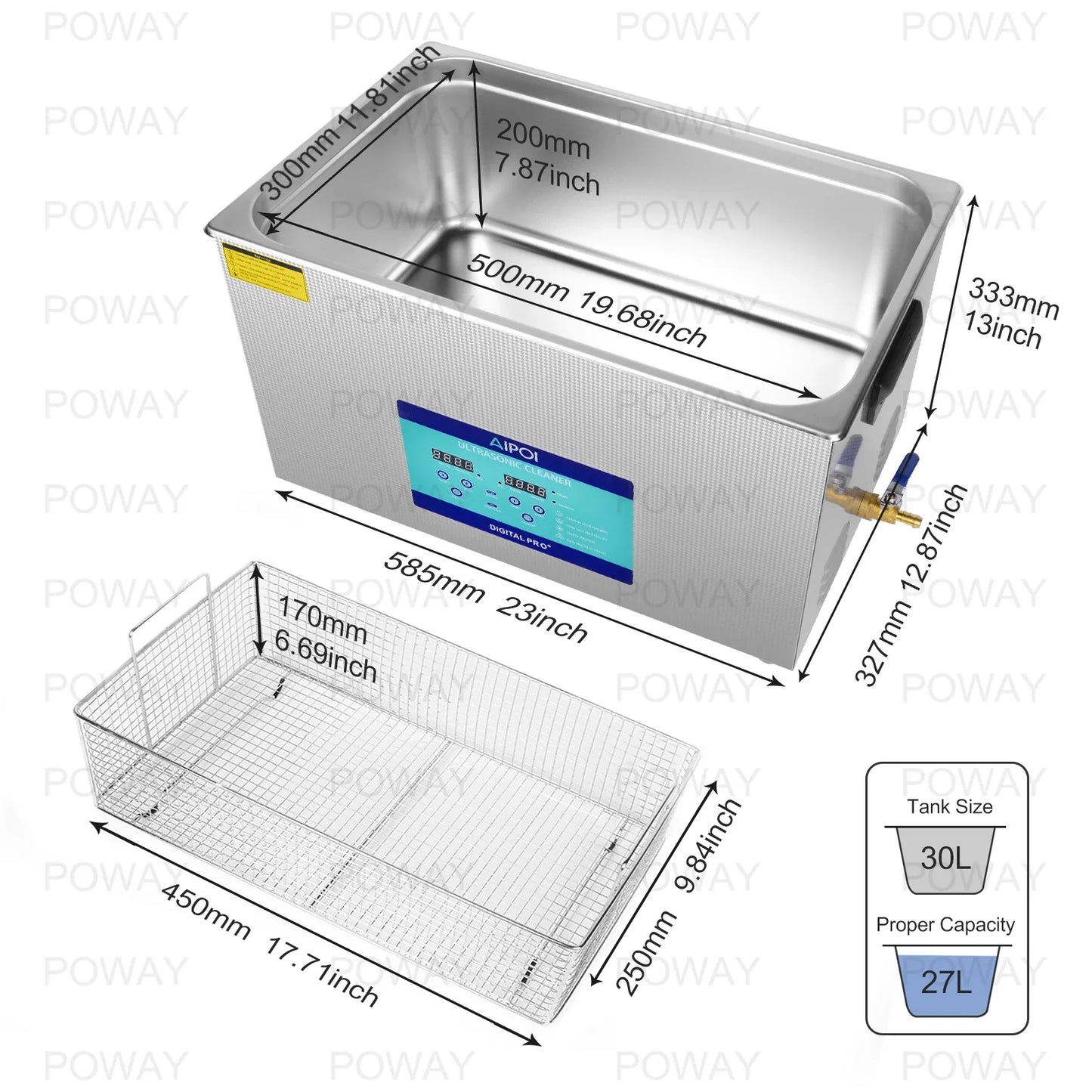 AIPOI Ultrasonic Cleaner – 800ml to 30L | Professional Home & Industrial Use