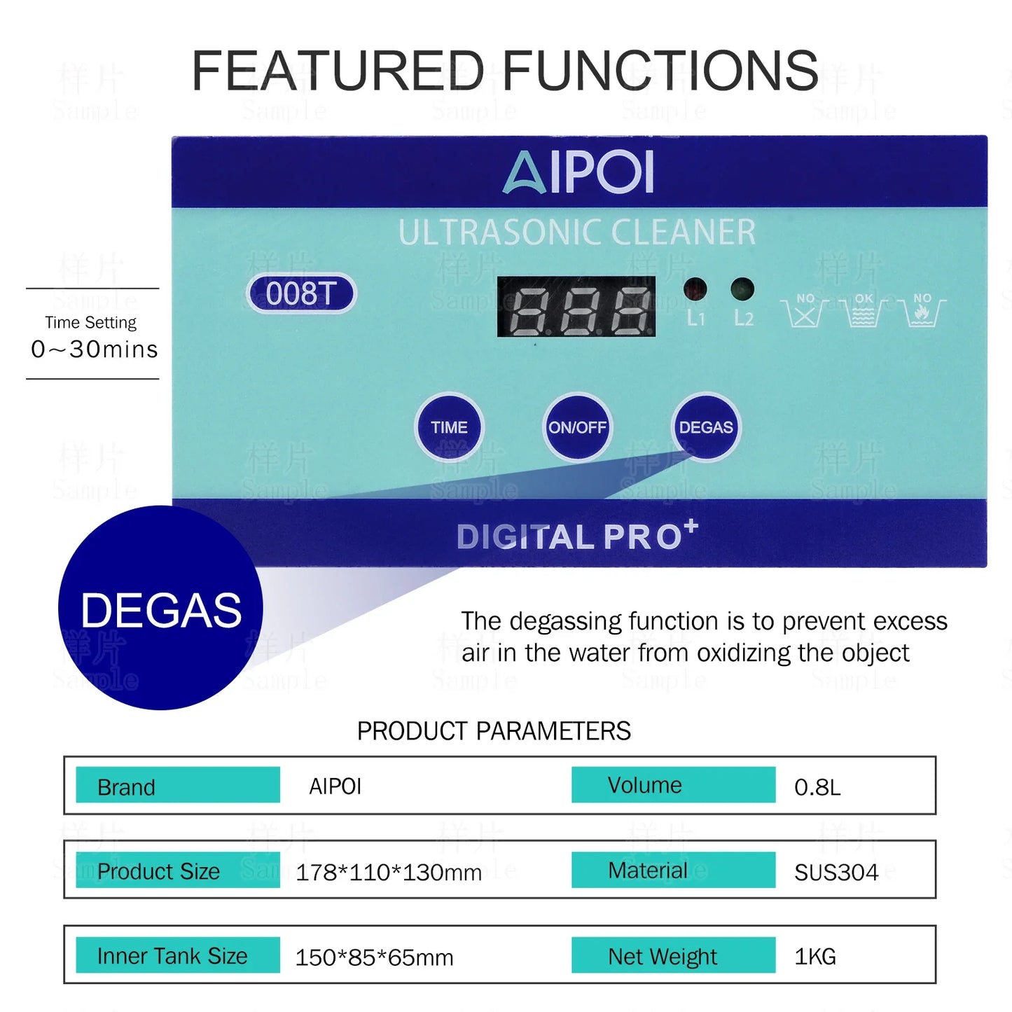 AIPOI Ultrasonic Cleaner – 800ml to 30L | Professional Home & Industrial Use