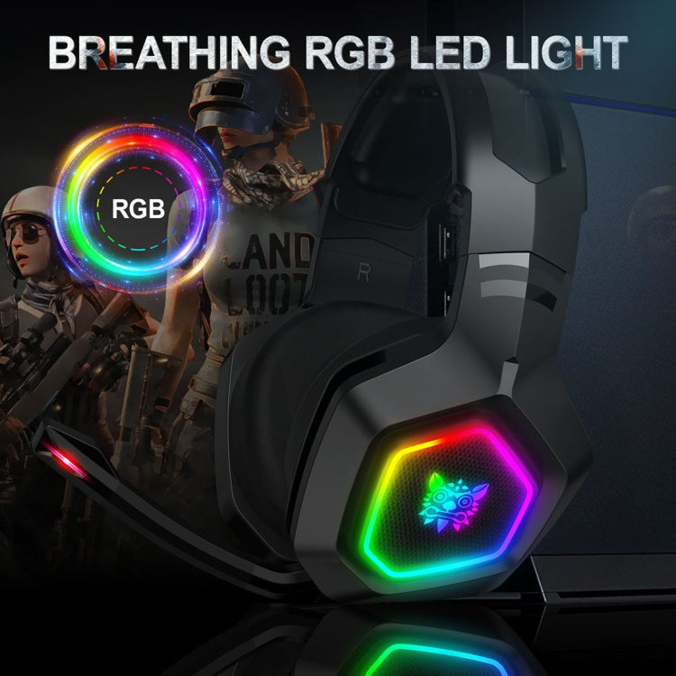 ONIKUMA K10 3,5mm Computer Gaming kabelgebundenes Headset mit RGB-LED-Beleuchtung, K10