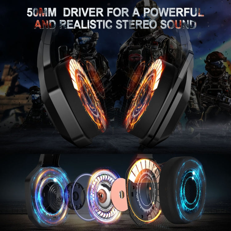 ONIKUMA K10 3,5mm Computer Gaming kabelgebundenes Headset mit RGB-LED-Beleuchtung, K10