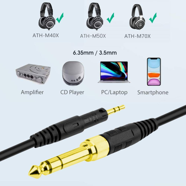 Replacement Spring Audio Cable for Audio-Technica ATH-M50X & ATH-M40X – 1.4m to 3m