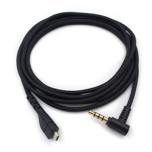 ZS0135 Für SteelSeries Arctis 3 / 5 / 7 Kopfhörer-Audiokabel, Kabellänge: 2m, Audiokabel Schwarz, Audiokabel Silber