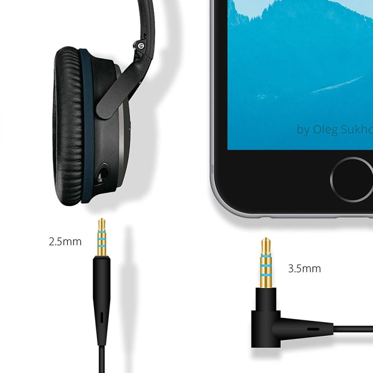 3.5mm to 2.5mm Audio Cable for Bose & AKG Headphones