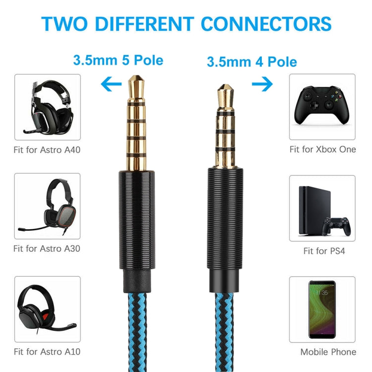 Cable de audio para auriculares de juego con control por cable ZS0162 para Logitech Astro A10 A40 A30, versión con control por cable