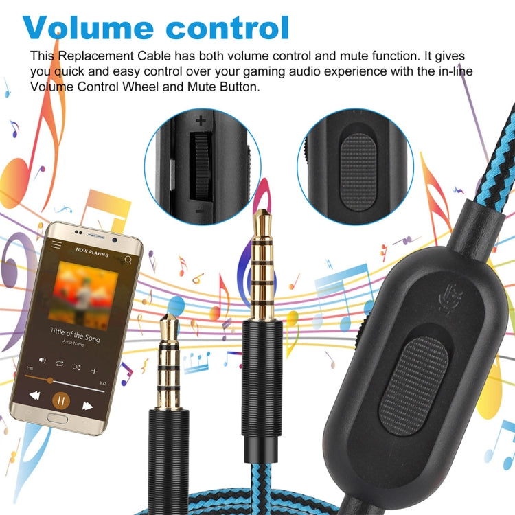 Cable de audio para auriculares de juego con control por cable ZS0162 para Logitech Astro A10 A40 A30, versión con control por cable