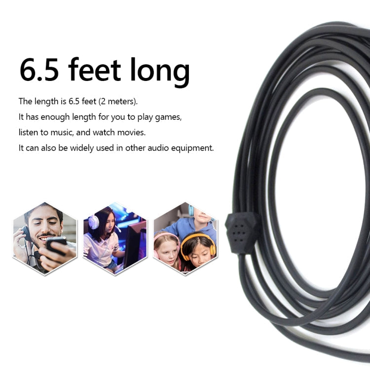 Replacement Audio Cable for SteelSeries Arctis 3/5/7/Pro Gaming Headsets - 2m 3.5mm Jack Lead
