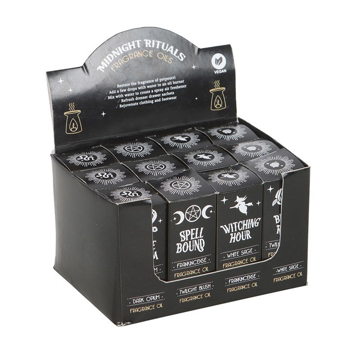 Set of 12 Midnight Rituals Fragrance Oils in Display