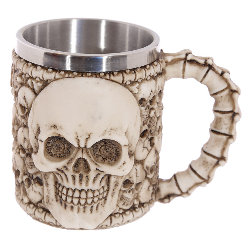 Decorative Tankard - Multi Skull with Skull Emblem