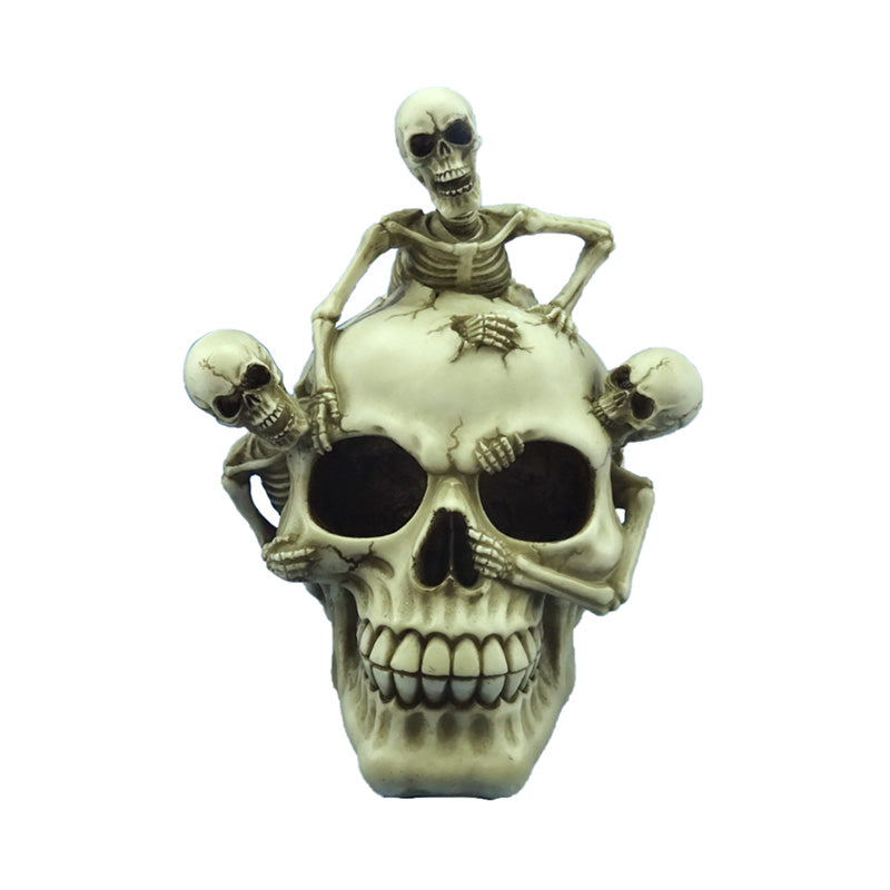 Skull with Bursting Skeletons