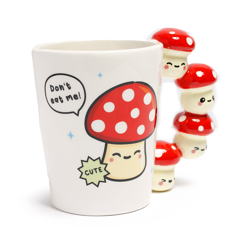 Cute Mushroom/Toadstool Shaped Handle Mug