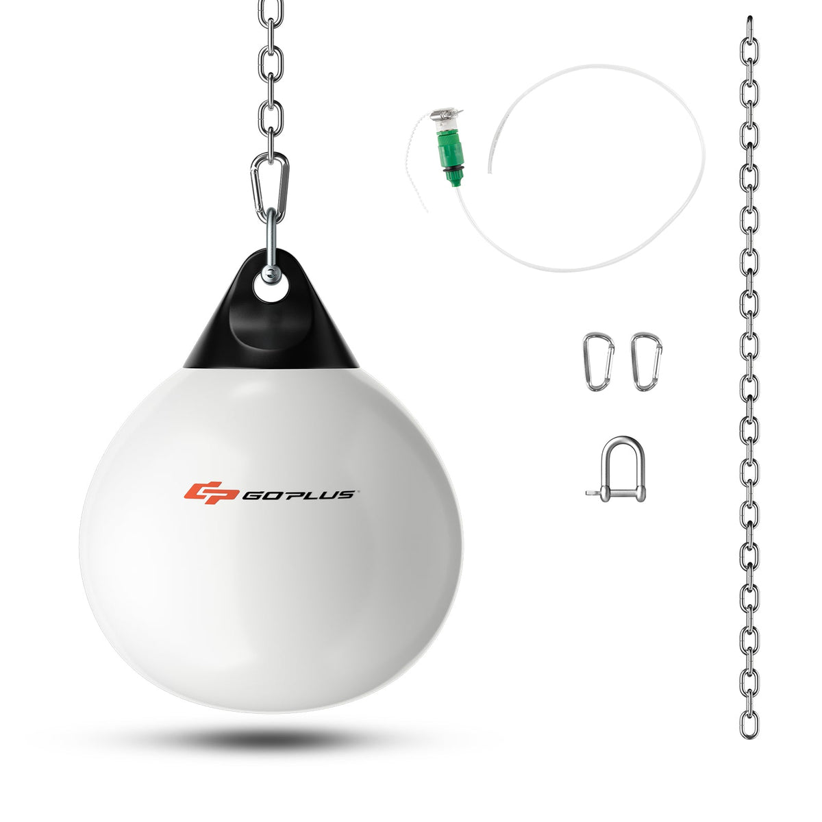 Water Punching Bag with Water Injector and Hanging Accessories-Black