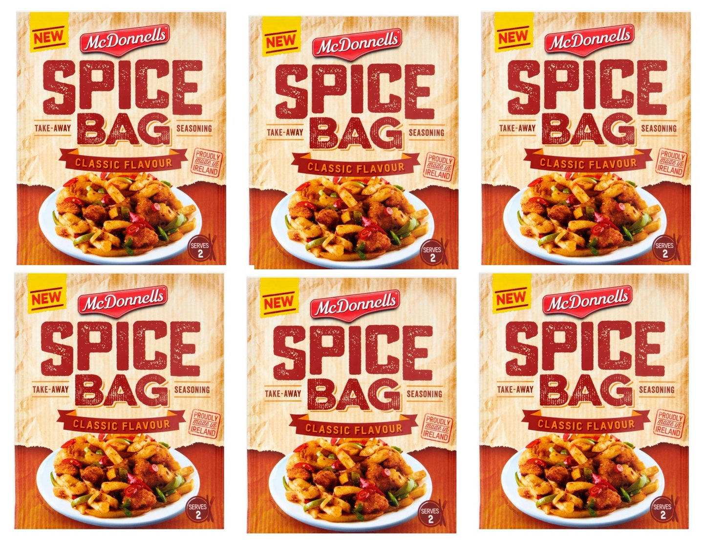 McDonnells Spice Bag Seasoning Original 40g (Pack of 6)