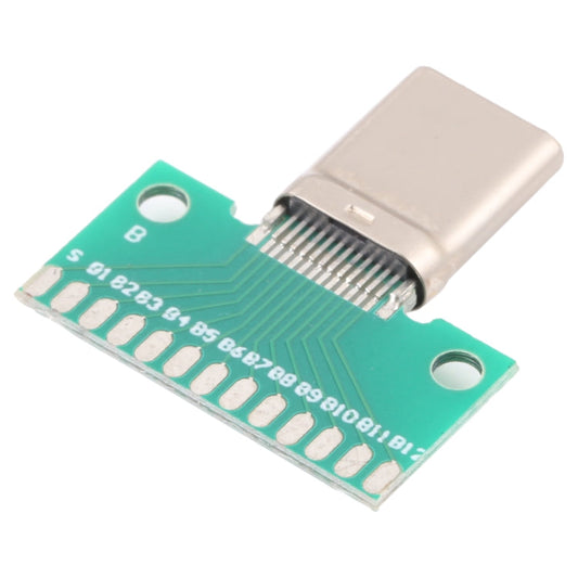 Placa de prueba de doble cara USB-C de 24 pines – Conector PCB macho USB 3.1 Tipo-C