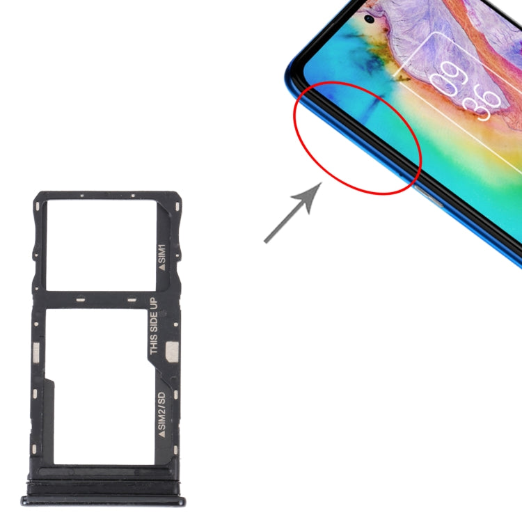 Für TCL 20 5G Original SIM-Kartenfach + SIM- / Micro SD-Kartenfach, Für TCL 20 5G