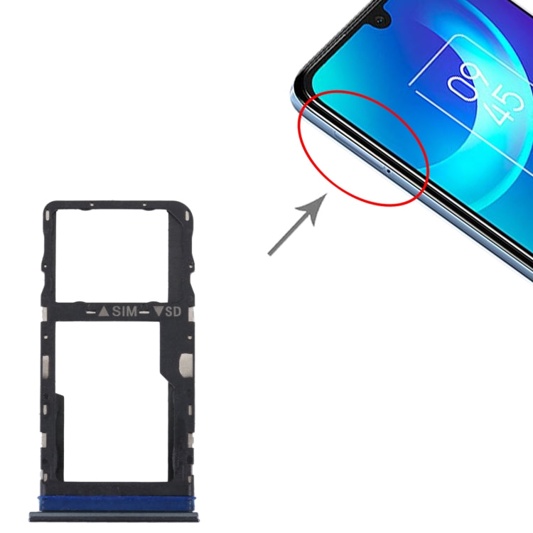 Für TCL 30 / 30+ / 30 5G Original SIM-Kartenhalter + Micro-SD-Kartenhalter, Für TCL 30 / 30+ / 30 5G
