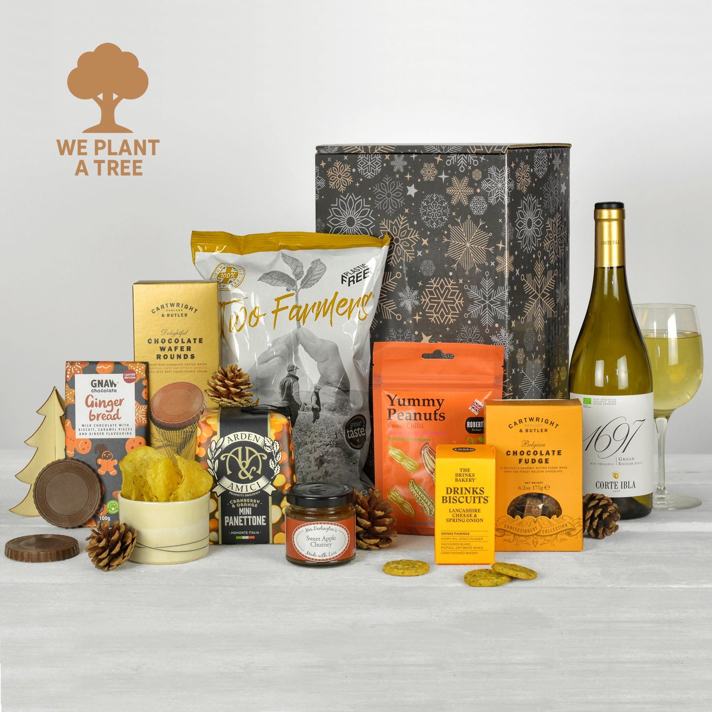 Sustainable Festive Gift Box with Wine