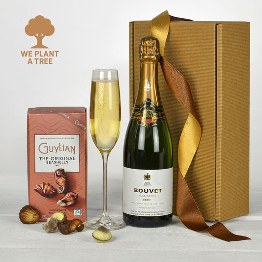 Nachhaltiges Sekt- & Schokoladen-Geschenkset | Umweltfreundlicher Luxus