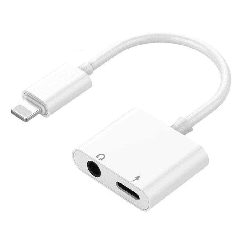 ZS-KL21804 2-in-1 8-Pin auf 3,5-mm-Audio + 8-Pin Ladeschnittstelle, Kopfhöreradapter, geeignet für alle IOS-Systeme, 8 Pin + 3,5 mm