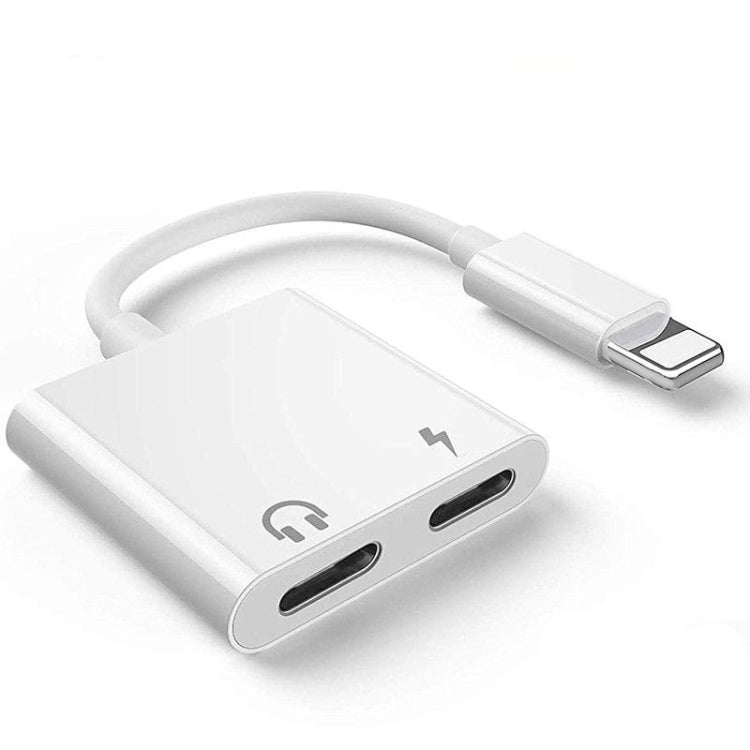 ZS-S1802 2-in-1 8-Pin Stecker auf 8-Pin Lade- + 8-Pin Audio Buchse Kopfhöreradapter, unterstützt Anrufe & Kabelfernbedienung, kompatibel mit allen iOS-Systemen