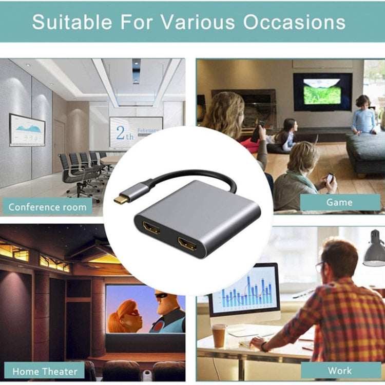ZS-SGSHDMI USB-C / Type-C auf Dual HDMI Adapter, USB-C / Type-C auf Dual HDMI