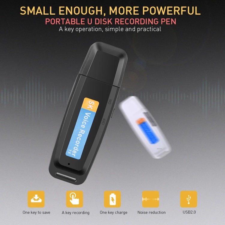 USB Digital Voice Recorder Pen – 70Hr Recording, WAV Format, 32GB Support