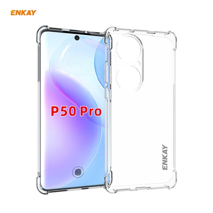 Hat-Prince ENKAY Clear TPU Shockproof Phone Case – Huawei P50 Pro