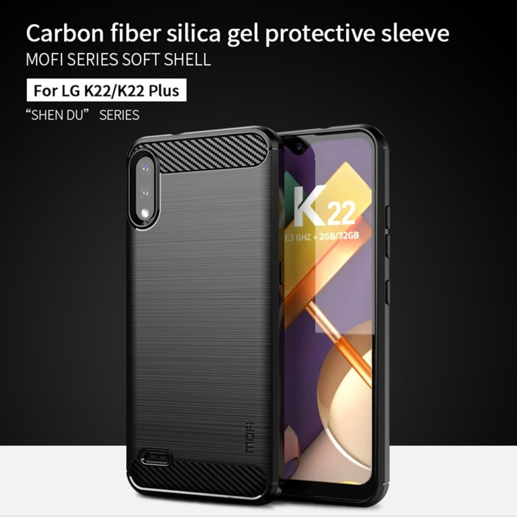 Funda de TPU suave de fibra de carbono cepillada MOFI Gentleness, para LG K22 / K22 Plus, para LG K42, para LG K52 / K62 / K62+ / Q52 / Q62, para LG K92, para Google Pixel 6A, para Motorola Moto G51 5G