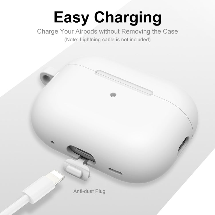 ENKAY Thickened Silicone Protective Case for Apple AirPods Pro 2 with Keychain