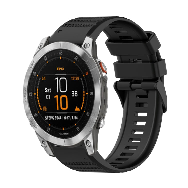 22 mm horizontales strukturiertes Silikonarmband mit Entnahmewerkzeug, für Garmin Epix Gen 2, für Garmin Approach S62, für Garmin Fenix 6 GPS
