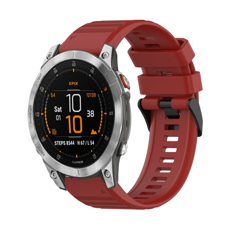 22 mm horizontales strukturiertes Silikonarmband mit Entnahmewerkzeug, für Garmin Epix Gen 2, für Garmin Approach S62, für Garmin Fenix 6 GPS