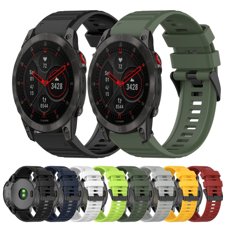 22 mm horizontales strukturiertes Silikonarmband mit Entnahmewerkzeug, für Garmin Epix Gen 2, für Garmin Approach S62, für Garmin Fenix 6 GPS